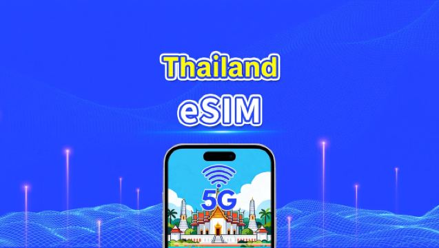 Thailand eSIM | 5G/4G | Daglig pakke/data pakke | Højhastighedsdata | Kalenderdøgn | 1-30 dage | QR-kode
