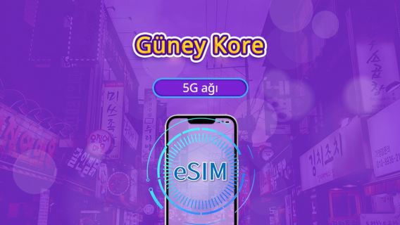 Güney Kore 5G eSIM | TikTok & ChatGPT'yi destekler | Günlük veri paketi / Toplam veri paketi | 24 saate göre ücretlendirme | 1–30 gün | QR kod