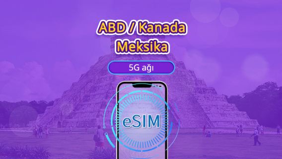 Kanada & ABD | 5G/4G eSIM | Günlük Paket/Veri Paketi | Takvim Günü Faturalandırma | 1-90 Gün | QR kodu