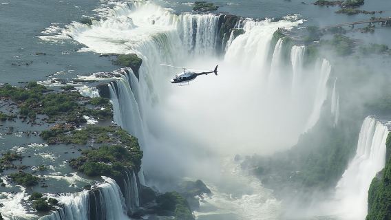 Iguassu falls panoramic helicopter flight