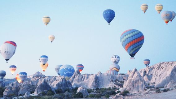 Hot air balloon ride in Turkey - Cappadocia hot air balloon experience 1-day tour - Goreme hot air balloon first flight