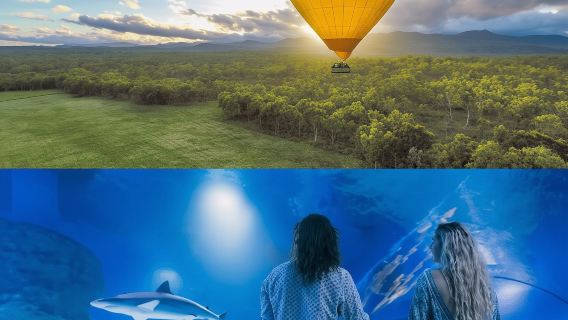 Cairns: Heißluftballonfahrt & Eintritt zum Cairns Aquarium