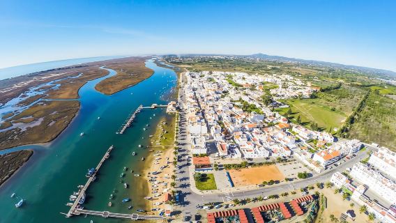 Von Cabanas de Tavira: Oktopus-Strecke in Tavira