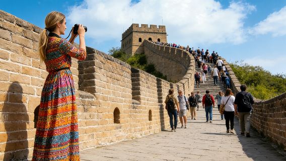 ทัวร์ส่วนตัวปักกิ่งไปยังกำแพงเมืองจีนปาต้าหลิงและหุบเขาหลงชิ่งพร้อมล่องเรือ