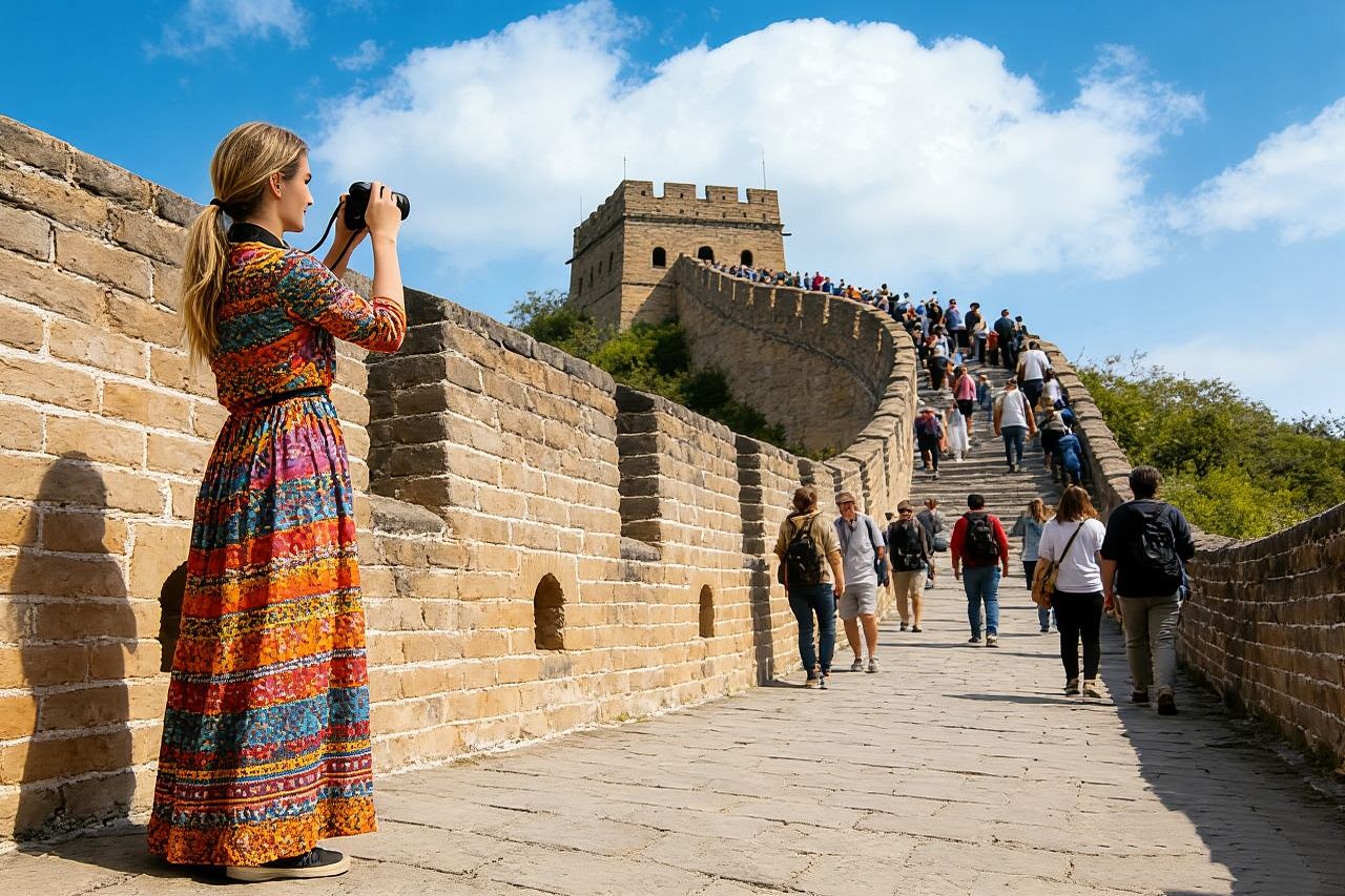 Tour privato a Pechino alla Grande Muraglia di Badaling e alla Gola di Longqing con giro in barca