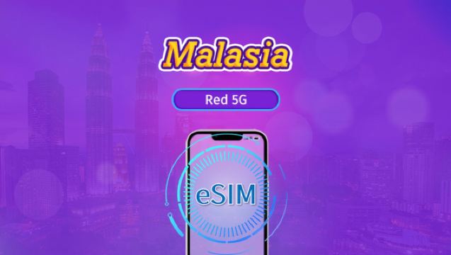 Malasia | eSIM 5G | Pase diario/Paquete total | 24H | 1-30 días | Código QR