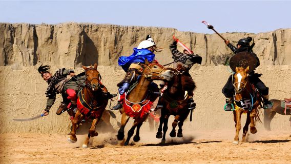 銀川一日遊【銀川沙湖水洞裡一日遊小拼團含船票+北疆天歌演繹】