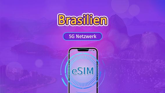 Brasilien | 5G/4G eSIM | Tagespass / Gesamtpaket | 24-Stunden Abrechnung | 1–30 Tage | QR-Code