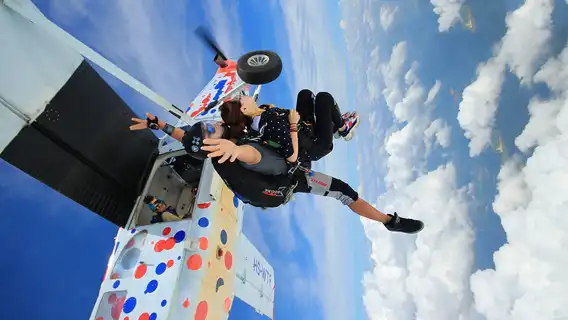 海南儋州海上雙人高空跳傘旅遊 三亞4000公尺海景跳傘 蔚藍跳傘基地【4000公尺一線海景跳傘+高清攝像全程跟拍】