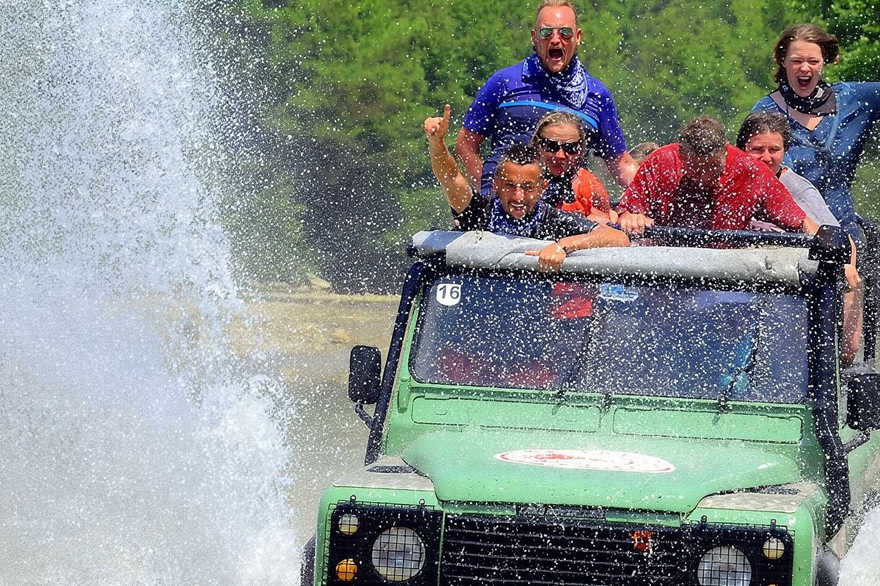 Marmaris Jeep Safari Tour With Waterfall and Water Fights