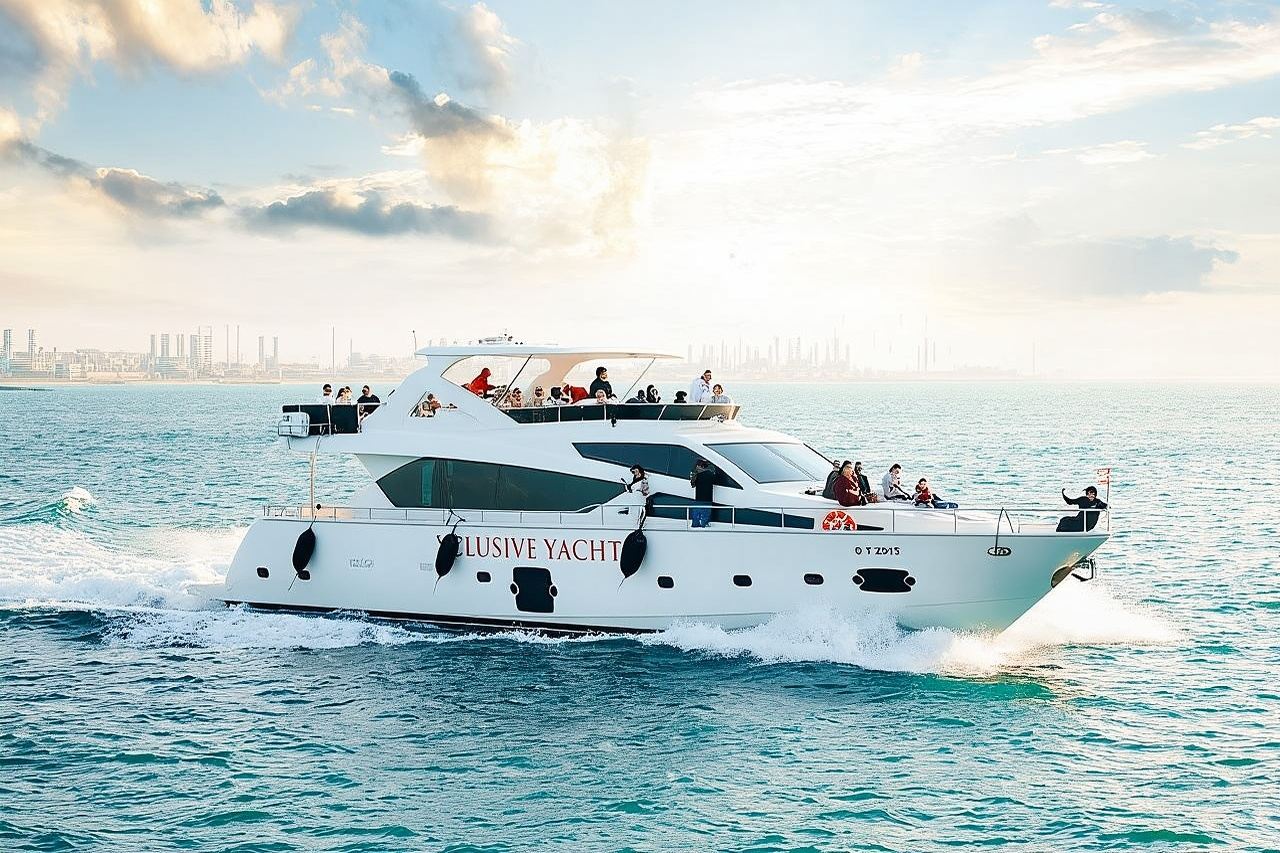 Прогулка на яхте в Дубай Марина – роскошная общая яхта с барбекю и ужином