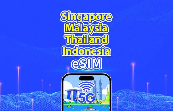 Southeast Asia eSIM | Singapore/Malaysia/Thailand/Indonesia | 5G/4G | Natural Day | 1-30 days | QR code
