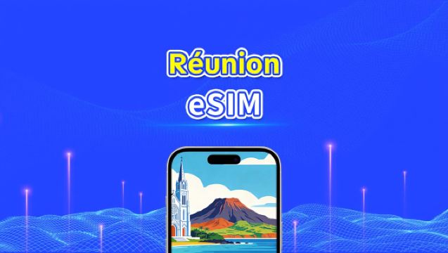 Réunion eSIM | Højhastighedsdata | 4G | Daglig pakke/datapakke | 24 timers fakturering | 1-30 dage | QR-kode