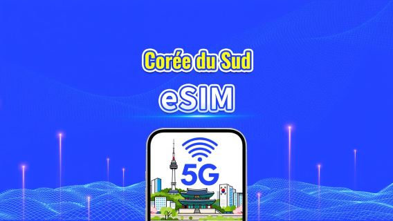 Corée du Sud 5G eSIM | Couverture multi-réseaux eSIM 5G | Forfait de données journalier/total | 1–30 jours | Facturation par jour calendaire | QR Code