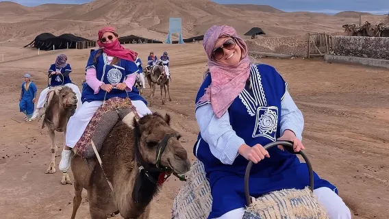 Camel ride in oasis Desert Marrakech