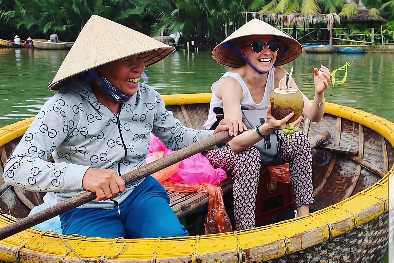 Basket Boat Riding at Bay May coconut village
