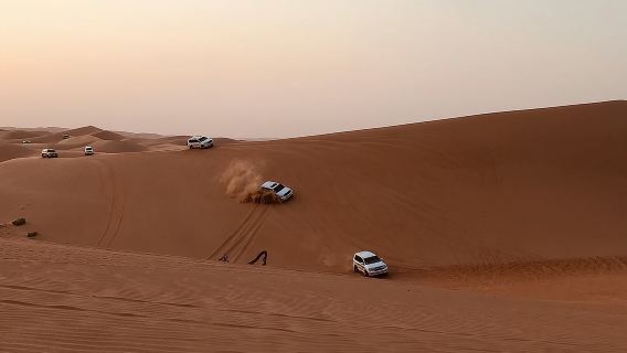Abu Dhabi Desert safari with BBQ Dinner,Sandboarding & Camel ride
