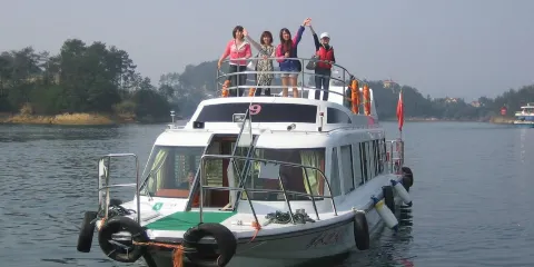 千島湖中心湖區門票+休閒艇票+梅峯島專線【VIP專享】|可選月光島|休閒自由】