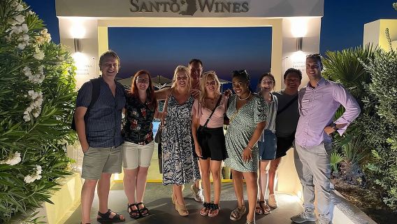 Santorini Sunset Wine Tasting Tour with Santo Winery Views