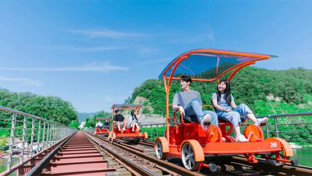 京畿道丨羊駝世界+南怡島+江川鐵道腳踏車一日遊【專車接駁】