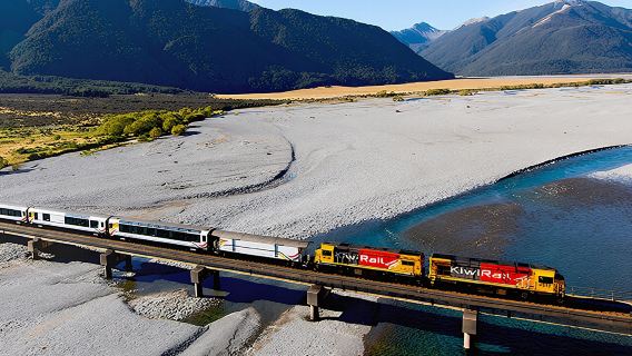Optional sightseeing train from Christchurch to Franz Josef Glacier via Hokitika (one-way)