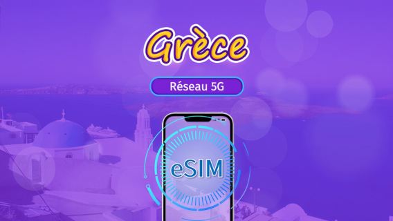 Grèce | eSIM 5G/4G | Forfait journalier/Forfait de données | Facturation par jour calendaire | 1-30 jours | QR code
