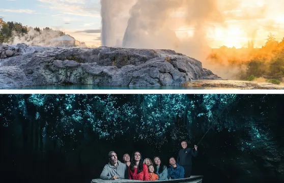 懷托摩洞穴和羅托魯瓦 - 奧克蘭出發的蒂普亞小團遊