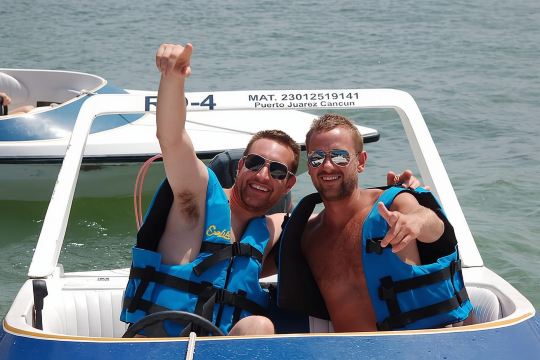 Cancun Adventure Speed Boat Jungle Tour with Transportation