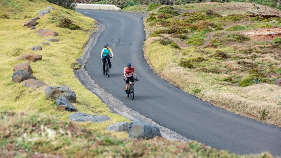 Tour autoguiado en bicicleta eléctrica por carretera desde Ponta São Lourenço a Funchal
