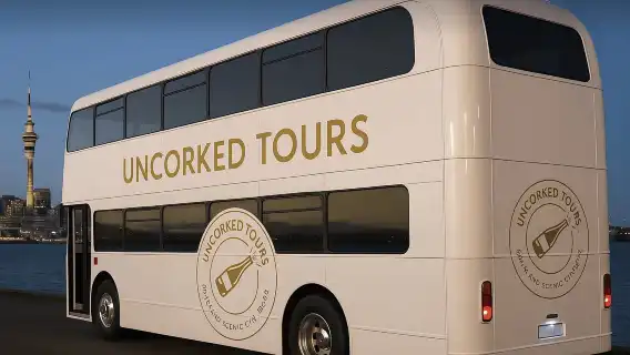 โอ๊คแลนด์: ทัวร์ชมเมืองสองชั้นพร้อมชิมไวน์และอาหาร