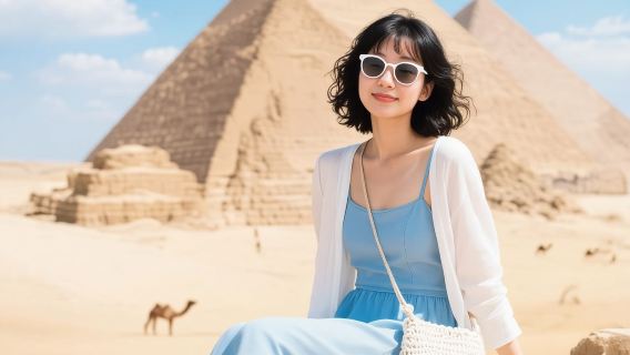 埃及開羅金字塔一日獅身人面像埃及博物館哈利利集市中文導遊包車