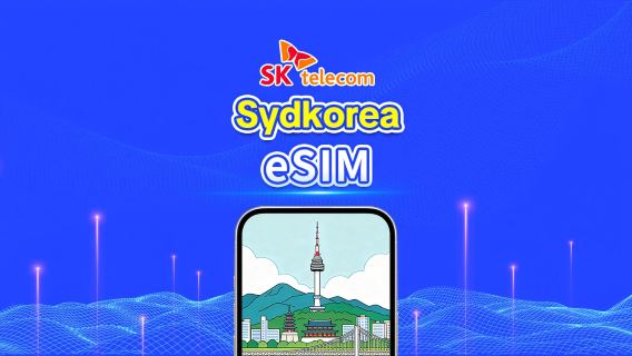 Sydkorea SKT 4G eSIM | Ubegrænset data · Fuld AI & TikTok-understøttelse | 1–90 dage | 24-timers fakturering | QR Code