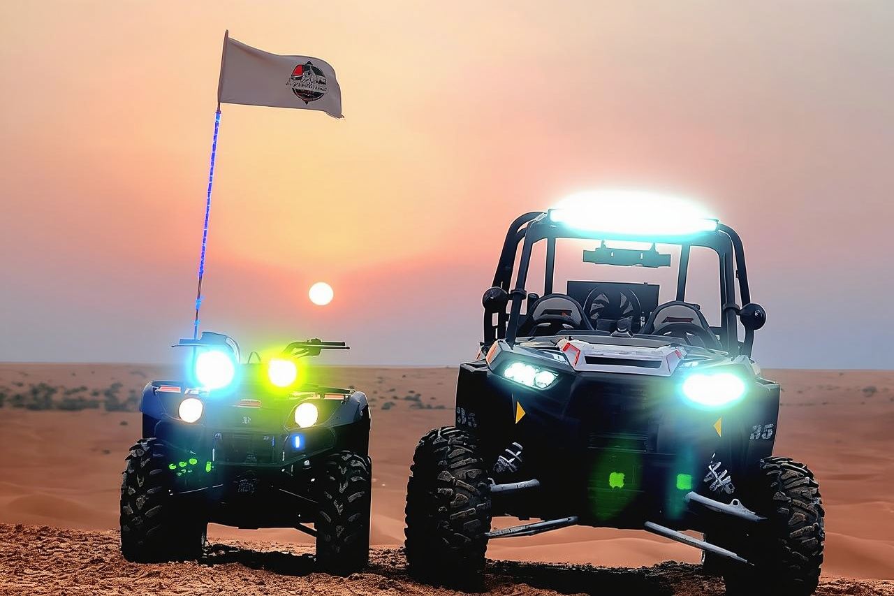 쿼드 바이크, 낙타 타기, 바비큐 저녁 식사 및 라이브 쇼가 포함된 두바이 듄스 사파리