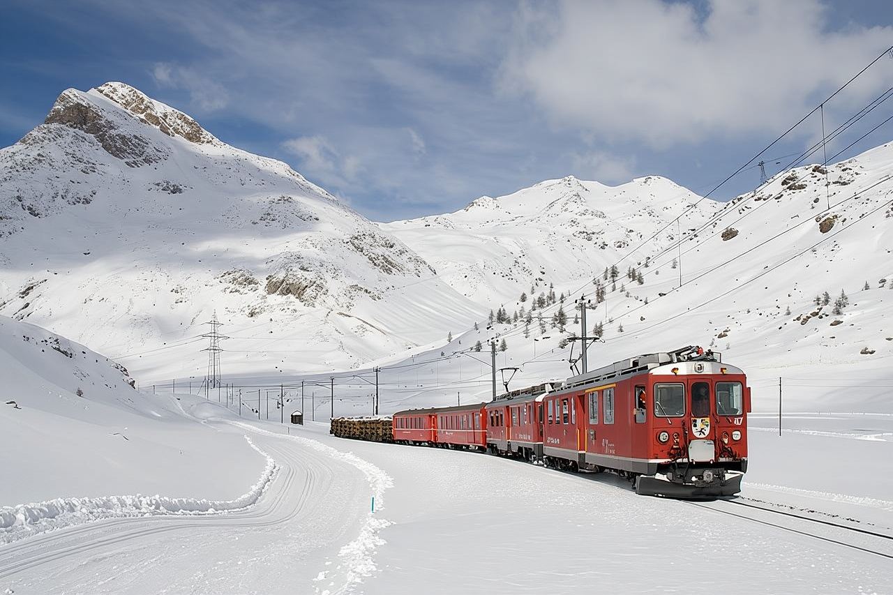 Bernina-Roter Zug und St. Moritz-Tour ab Mailand