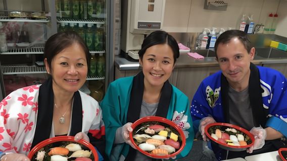 Sushi Making Experience in Dotonbori with 12 Pieces of Sushi