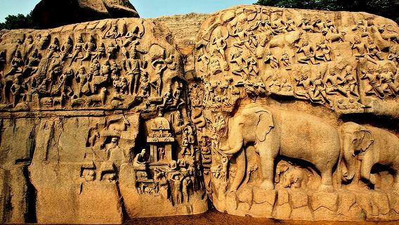 Von Pondicherry aus: Tagesausflug nach Mahabalipuram und Kanchipuram