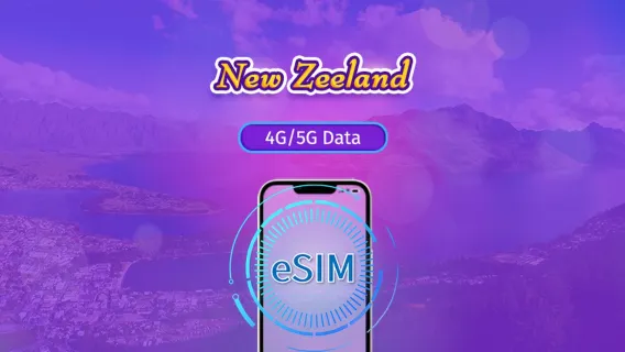 Nueva Zelanda | eSIM 5G/4G | Pase diario/Plan Completo | Facturación cada 24 horas | 1-30 días | Código QR