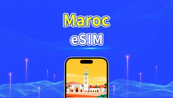 eSIM du Maroc | 4G | Forfait de données quotidien/total | réseau à haute vitesse | Facturation 24h/24 | 1-30 jours | code QR