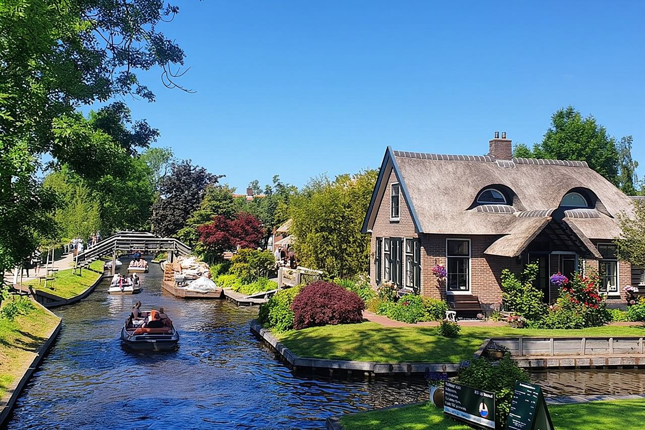 Tour di un giorno a Giethoorn, Zaandam e Zaanse Schans con giro in piccola barca