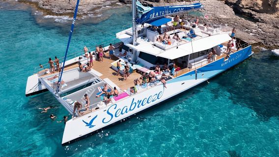 Beaches and Bays Catamaran Sunset Tour in Malta