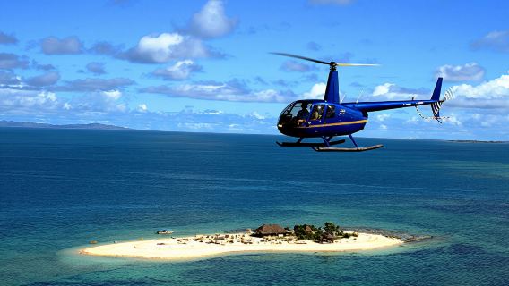 フィジーヘリコプターツアー - ママヌザ諸島/ハート型島/スリーピングジャイアントマウンテン/南部観光オプション|25/40/55分でナンナン/桟橋からピックアップ可能