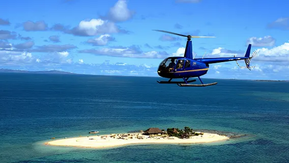 피지 헬리콥터 투어 - 마마누카 제도/하트 모양 섬/잠자는 거인 산/남부 관광 (선택 사항)|25/40/55분 가능 난난/부두 픽업