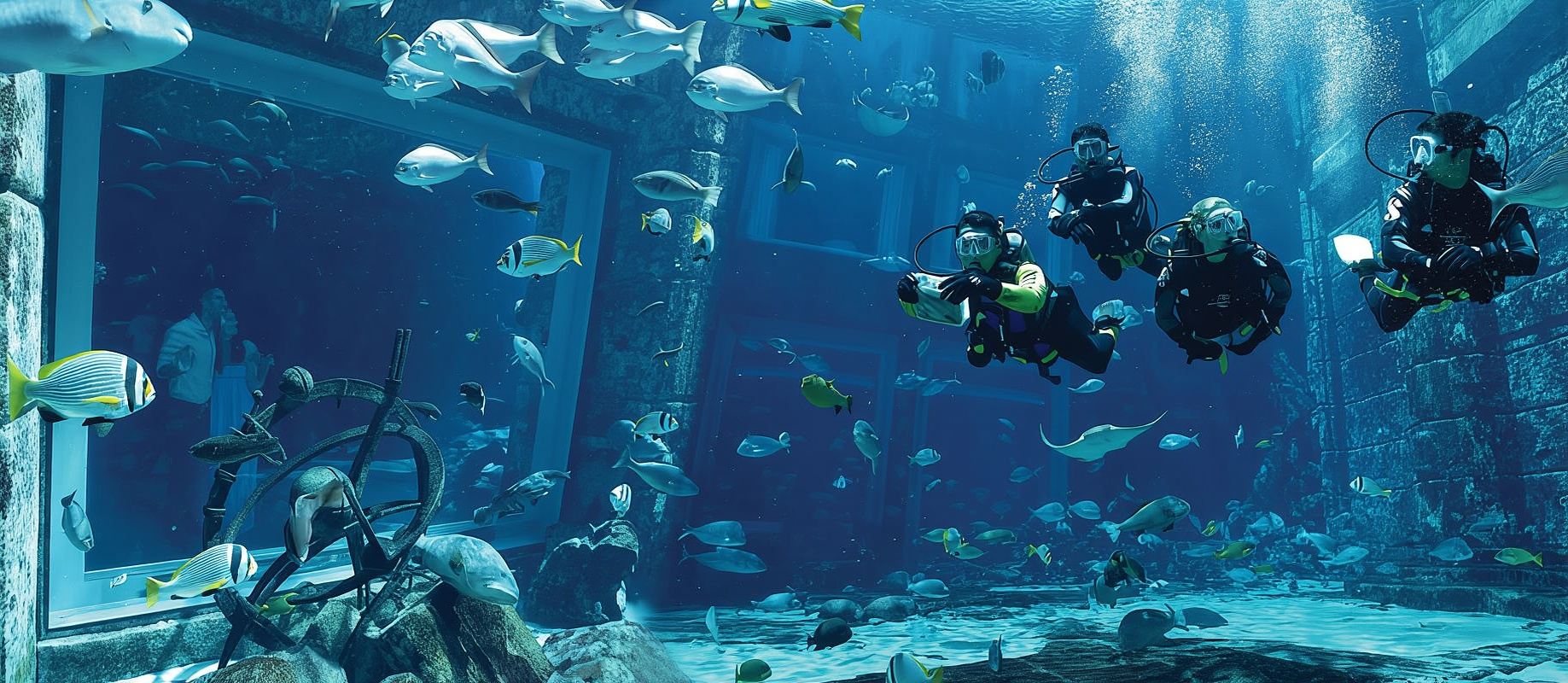 Dubai: Lost World Aquarium Atlantis Diving Experience