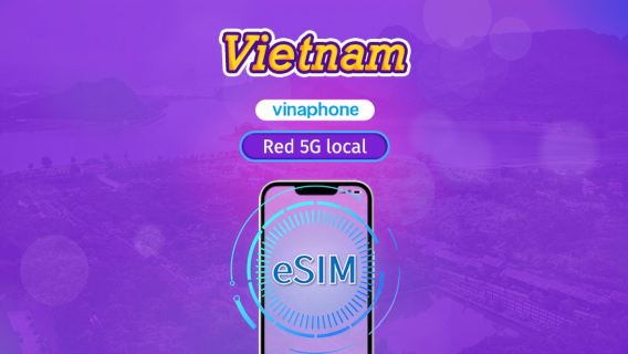 Vietnam Vinaphone | eSIM local | Plan diario | Facturación por días naturales| 5-10 días | Código QR