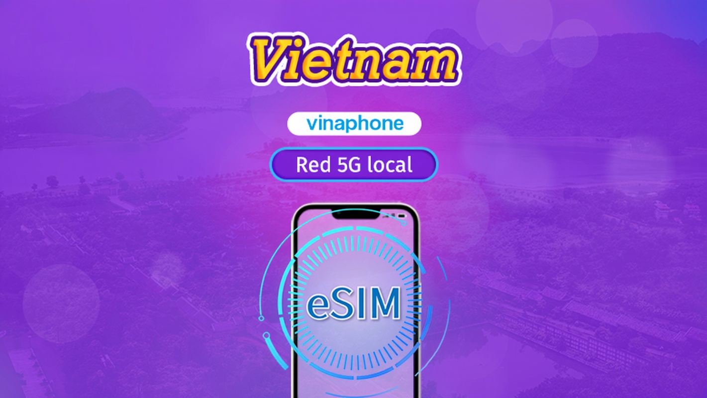 Vietnam Vinaphone | eSIM local | Plan diario | Facturación por días naturales| 5-10 días | Código QR