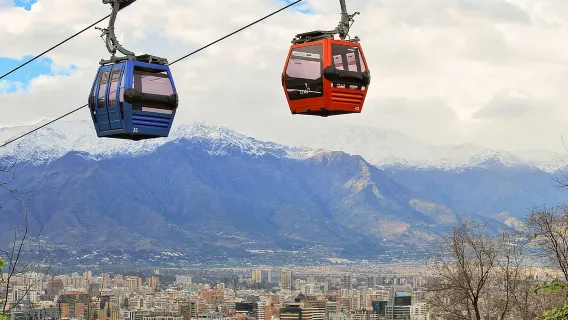 Cable Car, Funicular and Sightseeing Bus in Santiago one day