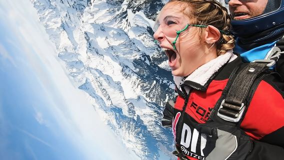 Jungfrau Region Skydiving from the airplane