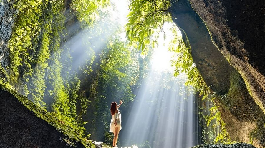峇裡島烏布瀑布一日遊tukad+Gembleng專車服務