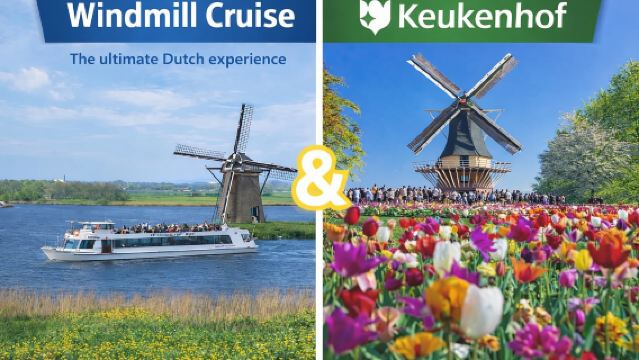 Ámsterdam: Tour a Keukenhof (Jardín de la Cocina) con crucero por los molinos de viento