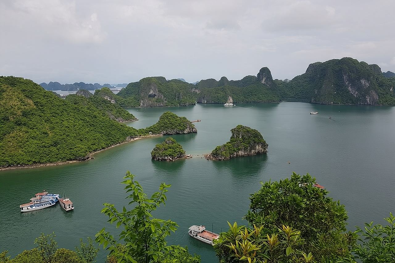 Escursione a terra nella baia di Halong: crociera di un giorno intero dal porto delle crociere